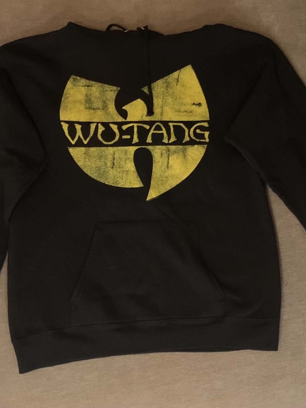 Wu-Tang Black Crewneck Sweatshirt with Yellow Logo - Men